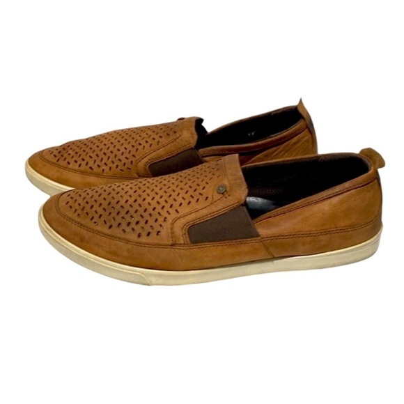 Mens Ecco Cathum Leather Slip On Loafers - Picture 1 of 7